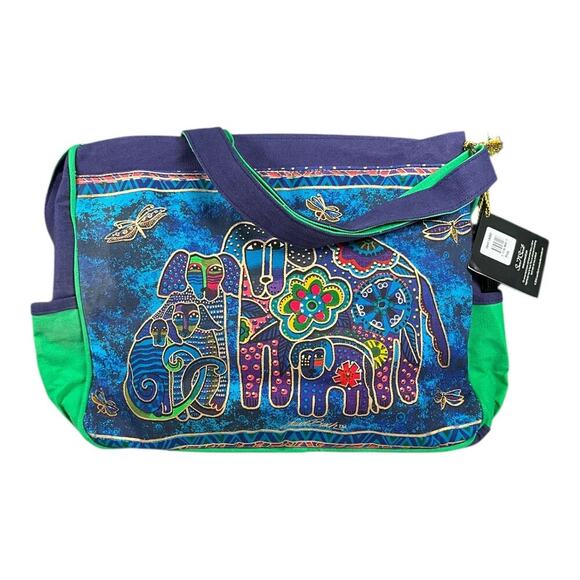 LAUREL Burch Vintage Y2K 90's Medium Canvas Tote Hobo Bag Dog Crossbody Purse - Picture 3 of 16